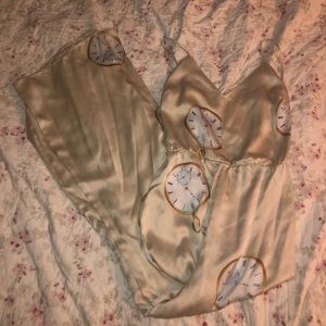 silk clock jumpsuit